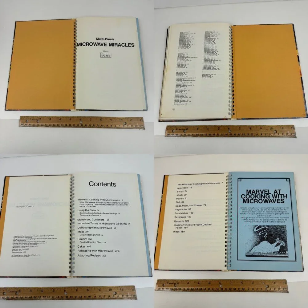 Vtg 70s Cookbooks Hardcover Microwave Miracles Paperback‎ Quick Dishes Eco Teach